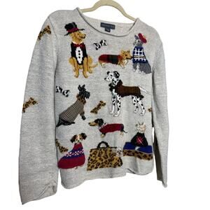 VTG Northern Isles Dog Graphic Crewneck Sweater Women’s Size XL